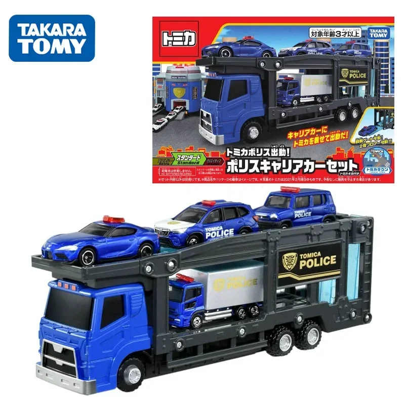 

TAKARA TOMY Tomica Police Car Transport Vehicle Truck Set Alloy Toys Motor Vehicle Diecast Metal Model Gift for Children Boy