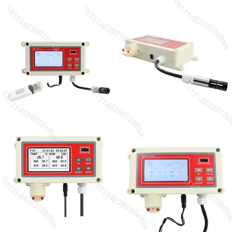 Digital LCD Temperature Humidity Sensor 0-10V 0-5V 4-20mA RS485 Output for Air Water Monitoring Industrial Control