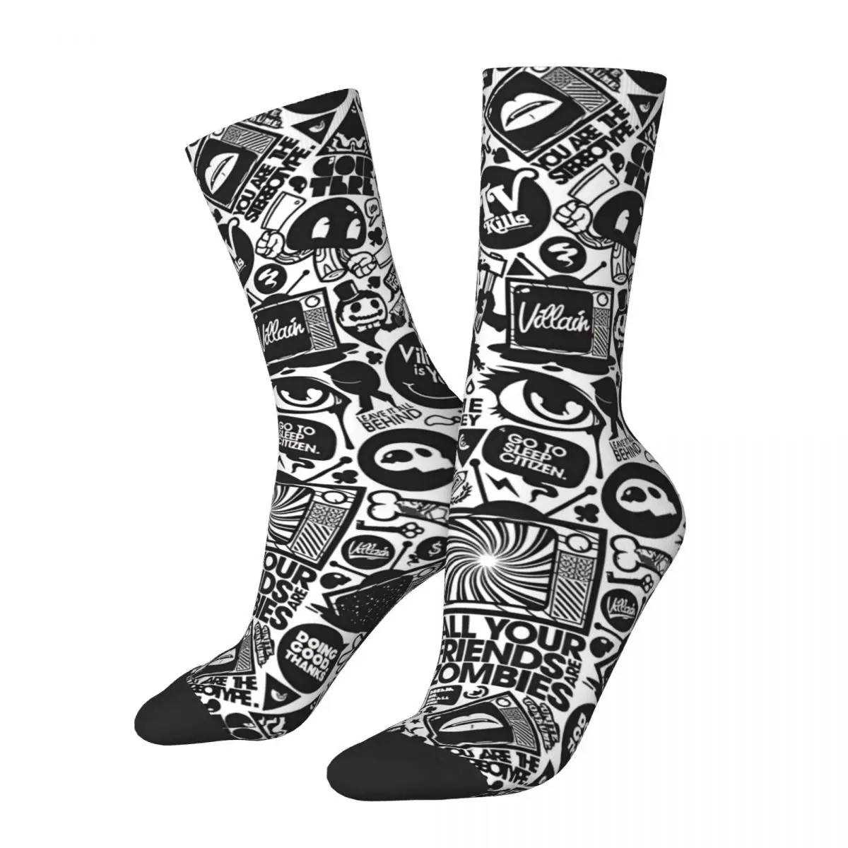 

Zombie Men's Socks Vintage Harajuku Street Style Novelty Casual Crew Sock