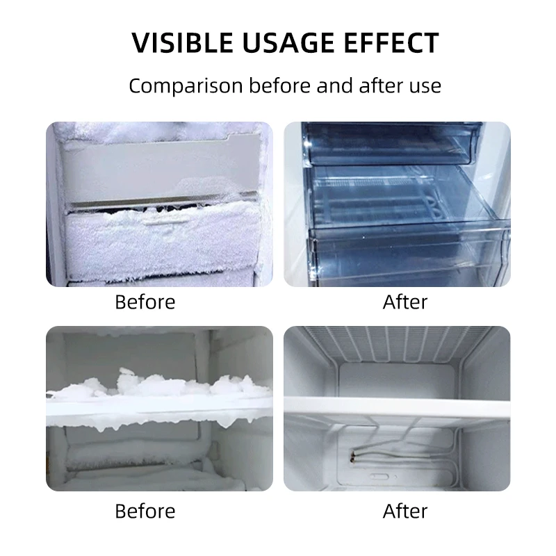 Refrigerator Defrosting Deicing Agent 100ml Fast Melting Frost Anti‑Re‑icing Non‑Corrosive Safe Spray for Freezer Frozen Pipe