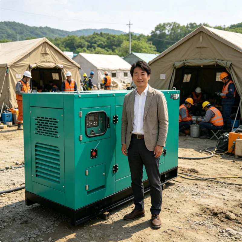 Silent Diesel Generator Set 100kW Three Phase Power Generator For Remote Island Village Local Home Community Power Supply