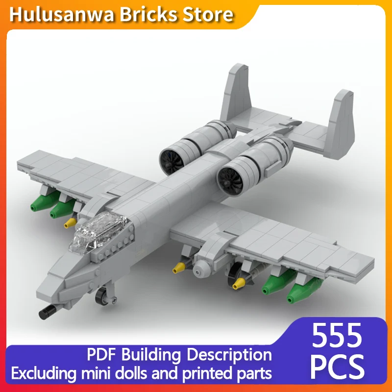

A-10 Modern Military Fighter Jets Model MOC Building Bricks War Equipment Modular Technology Gifts Holiday Assemble Children Toy