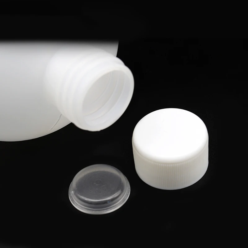 Plastic reagent bottle white large mouth small mouth with scale PE sampling bottle 30 60 100 250 500 1000 2000 2500ml