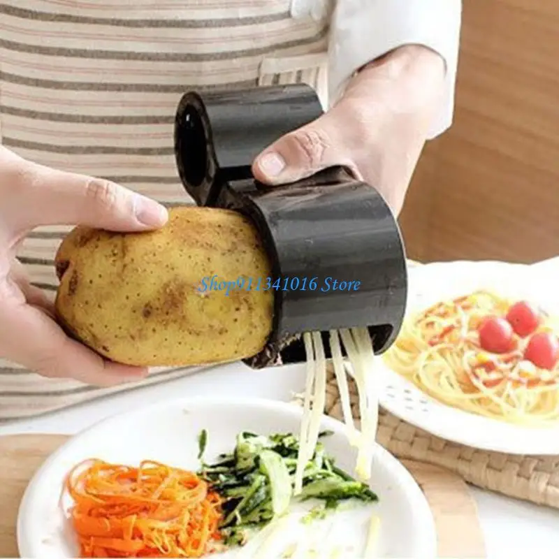  Multipurpose Spirals Grater Double Head Integrated Sharpener ABS Durable Kitchen Aid