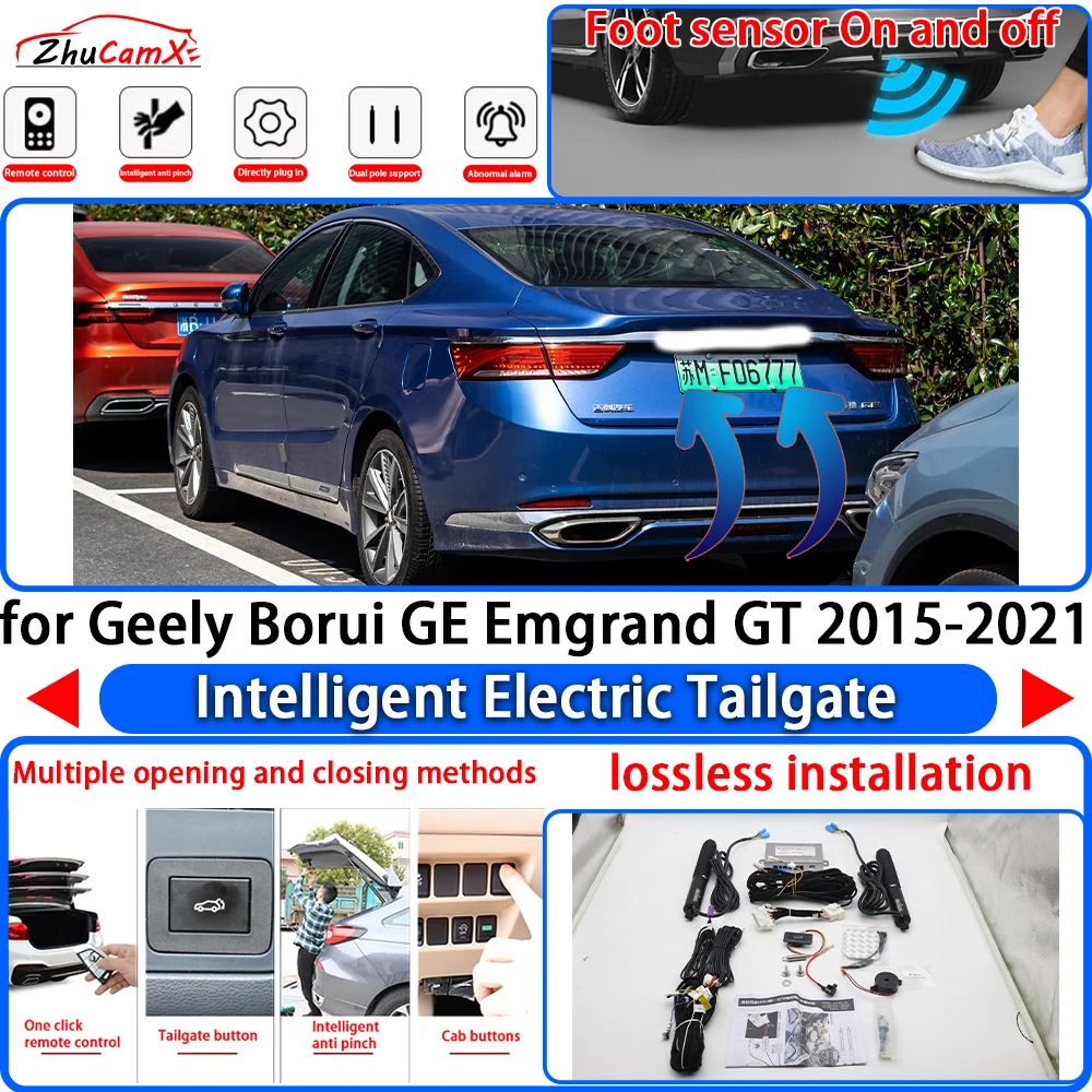 ZhuCamX for Geely Borui GE Emgrand GT 2015-2021 Power Liftgate Trunk Electric Suction Tailgate Intelligent Tail Gate Lift Strut