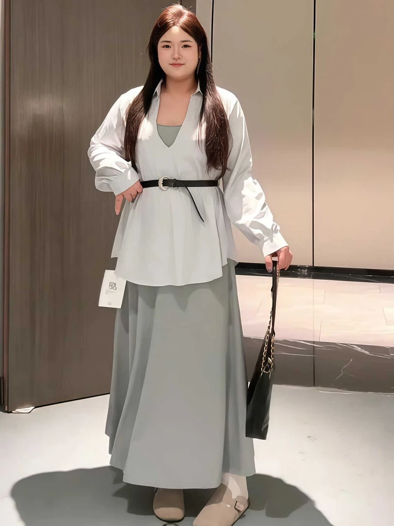 

Комплект женской повседневной одежды больших размеров: топ и брюки, однотонный, весенний, новый, модный, для ношения под одеждой