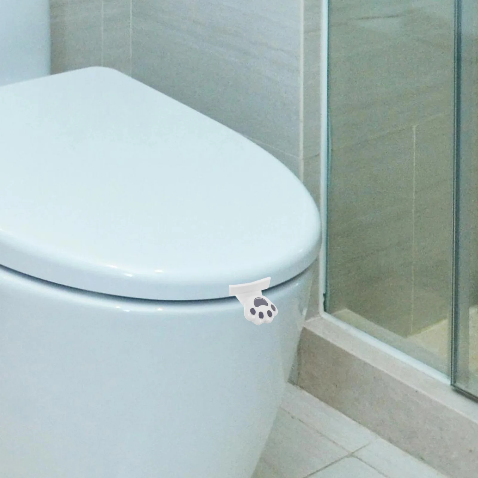 Maniglia sollevatore per sedile WC da 4 pezzi ABS facile installazione apri coperchio igienico per bagno spingitore multiuso per la casa