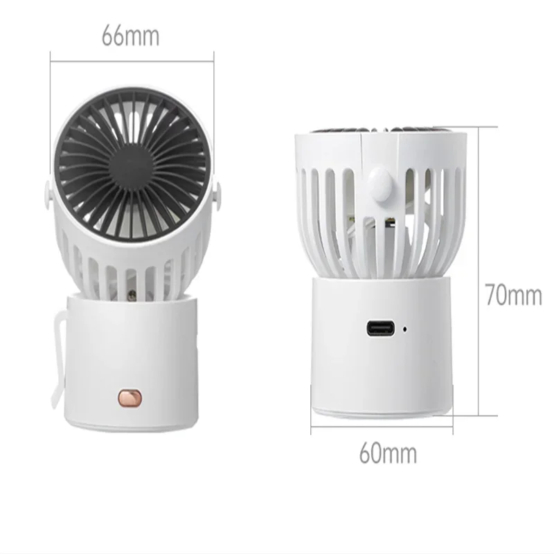 Mini Fan Portable Hanging Neck Fan USB Rechargeable Clip Fan 1000mAh Battery Air Cooler Handheld Fan