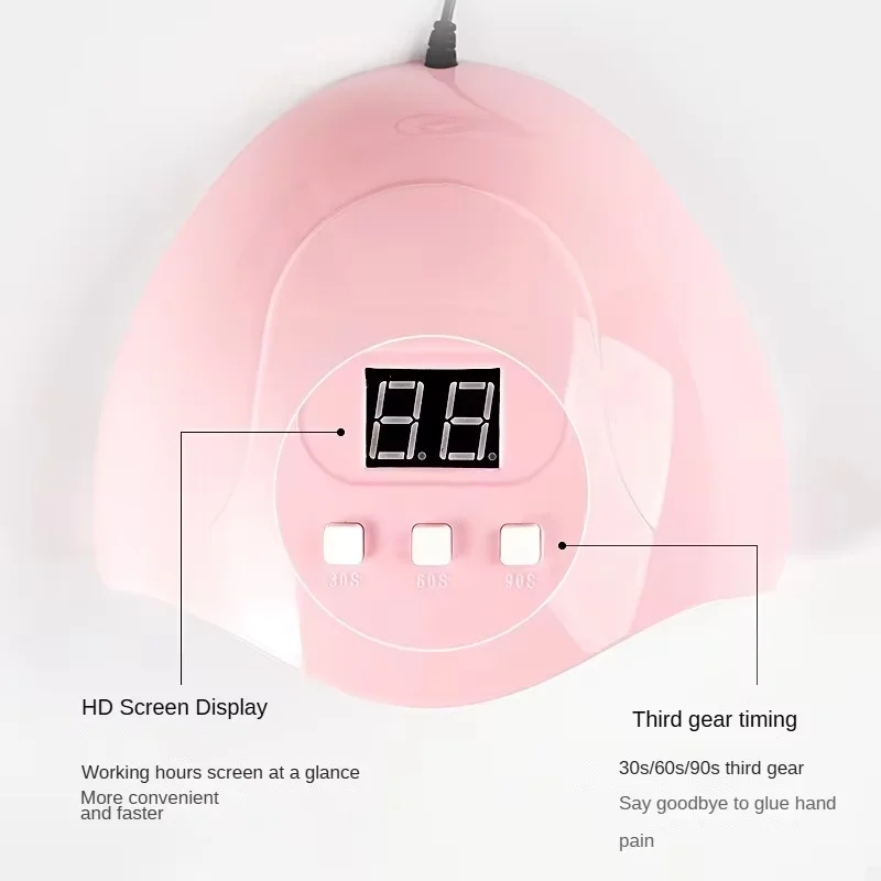 54W UV-LED-Nagellampe mit intelligentem Sensor, 3 Timer, USB-Gel-Trockner, professionelle Maniküre- und Pediküre-Härtungsmaschine für Salon und Heimgebrauch – Detail 5