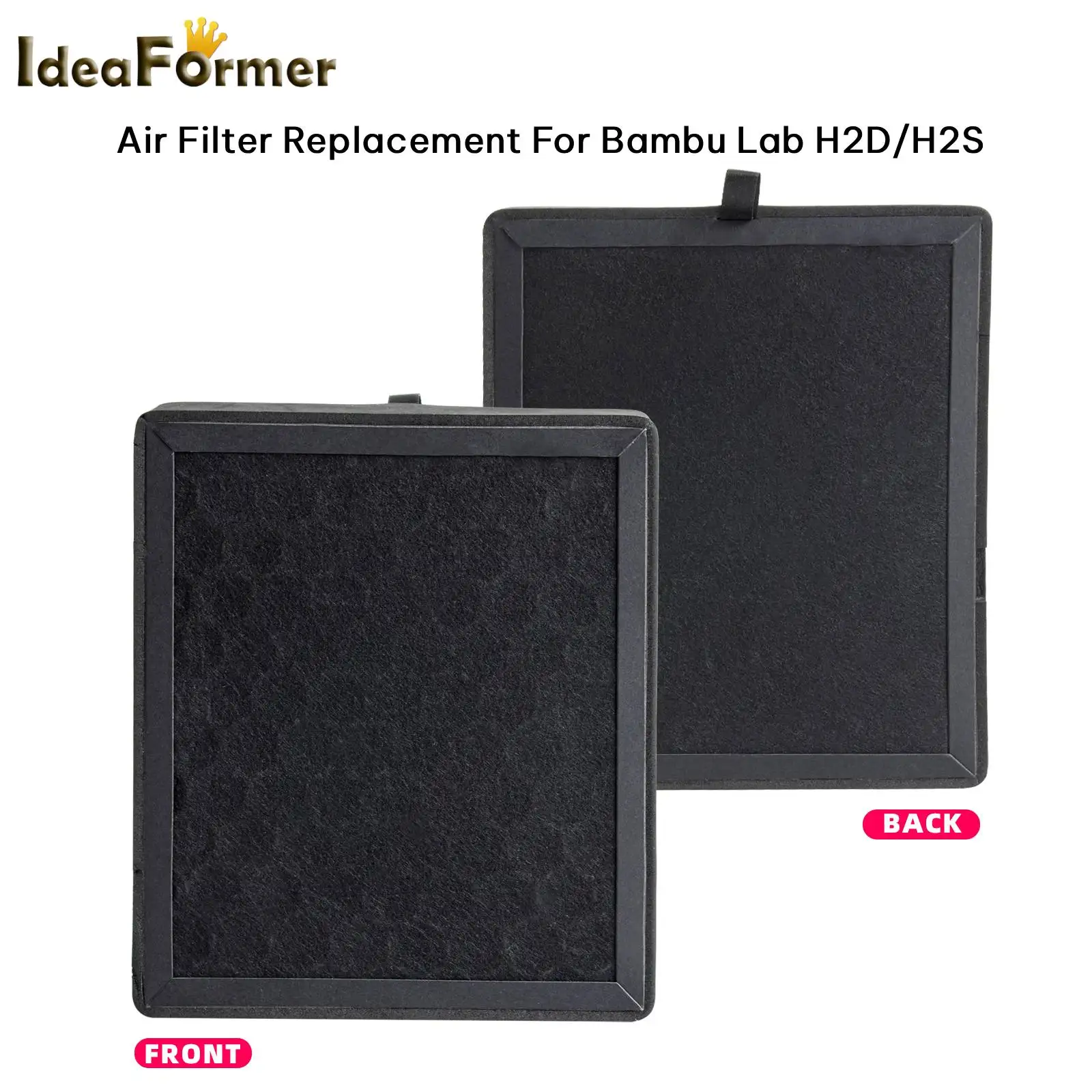 For Bambu Lab H2D/H2S/H2C HEPA Activated Carbon Combo Air Filter for H2S/H2D/H2C Series Replacement 3D Printers Parts