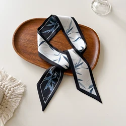 New Silk Original Small Women Fashion Scarf Hair band Handle Decoration Tie Multifunction Hand Ribbon Printed Ribbon