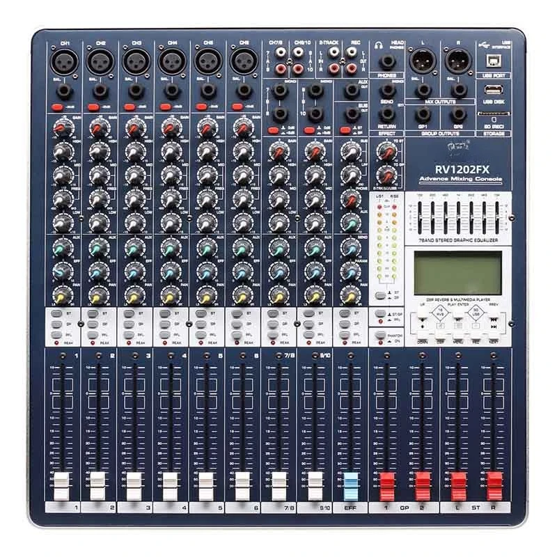 Professional 10-way digital mixer with 2 marshalling KTV stage performance sound and audio effects
