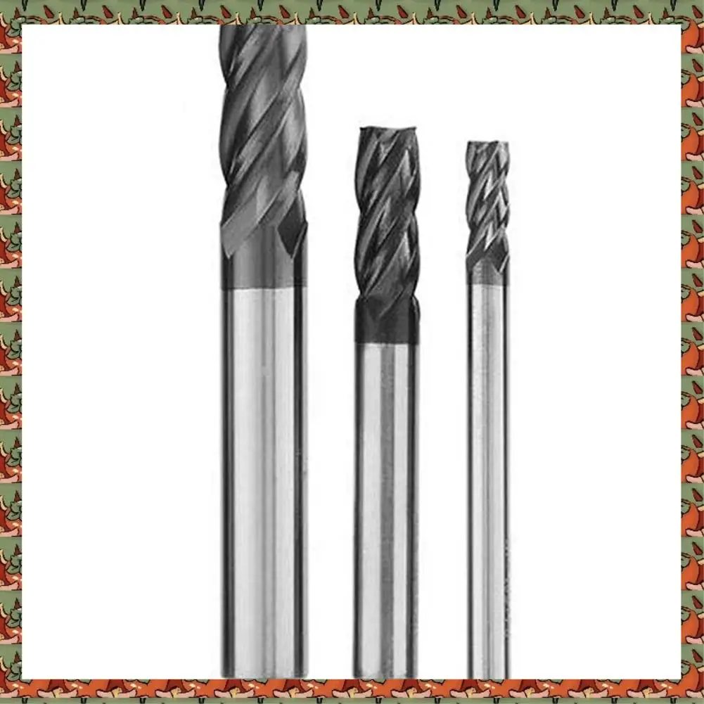 

ABLQ 6Pcs 4 6 8 Mm Carbide End Mill 4 Flutes End Mill Set Milling Cutter Tool Kit