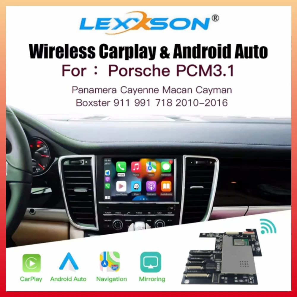 For Wireless Apple Carplay Module Fits For Porsche/Panamera/Cayenne/Macan/Cayman 911 718 PCM 3.1 Android Auto Mirroring