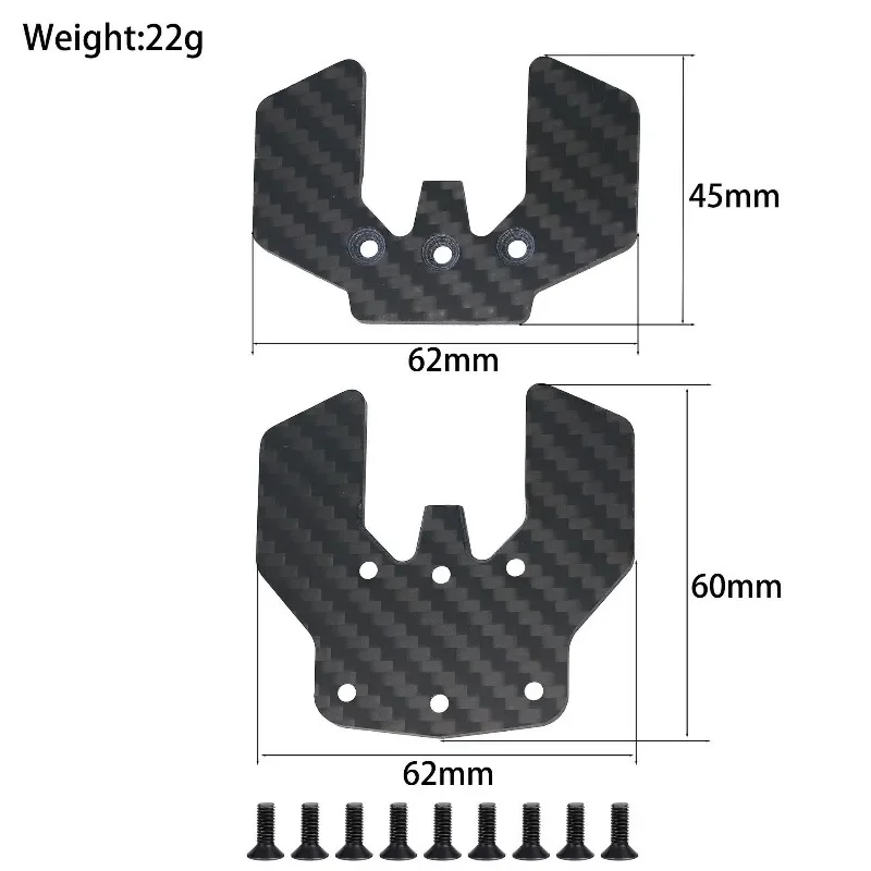 

FOR Tamiya TT02S SR SRX LY233 Carbon Fiber Lower Stop Plate Lower Arm Baffle RC Car Upgrade Part