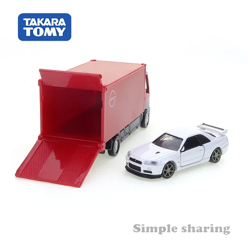 Tomica Premium Tomica Transporter Nissan Skyline GT-R V SpecII Nur Cars Alloy Diecast Metal Model Kids Xmas Gift Toys for Boys