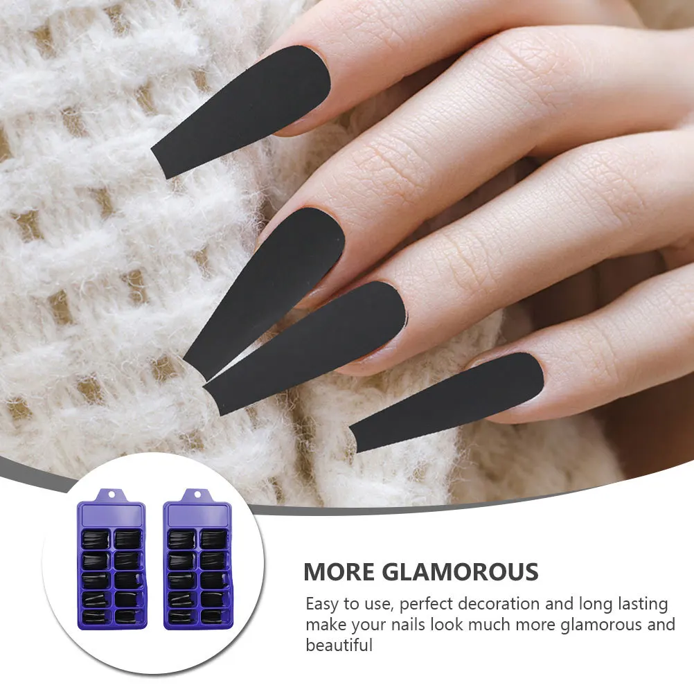 

200pcs Colorful Fake Ballerina Press On Nails Full Cover Coffin Tips Extra Long False Nails For Wedding Party Manicure Tools