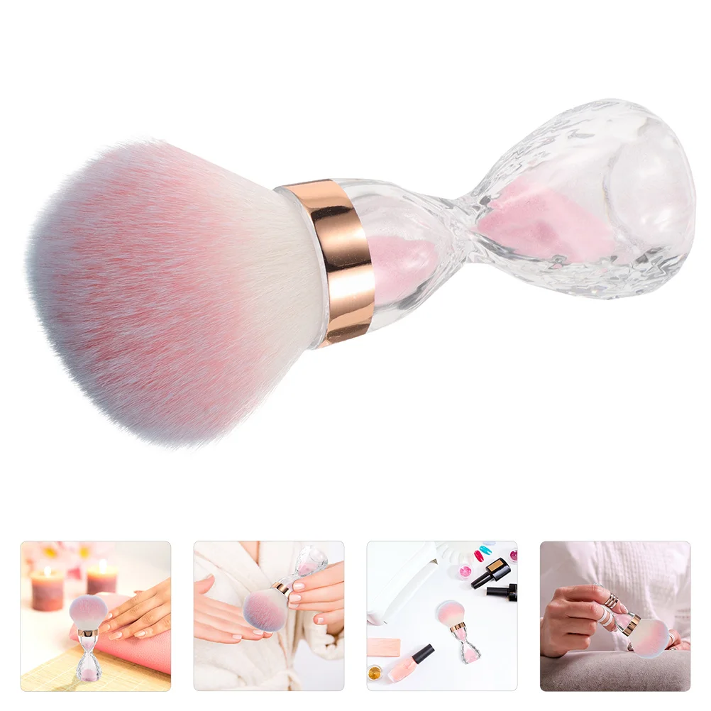 

2Pcs Nail Dust Brush Soft Large Head Design Quick Cleaning Tool for Nail Polish Makeup Brushes Manicure