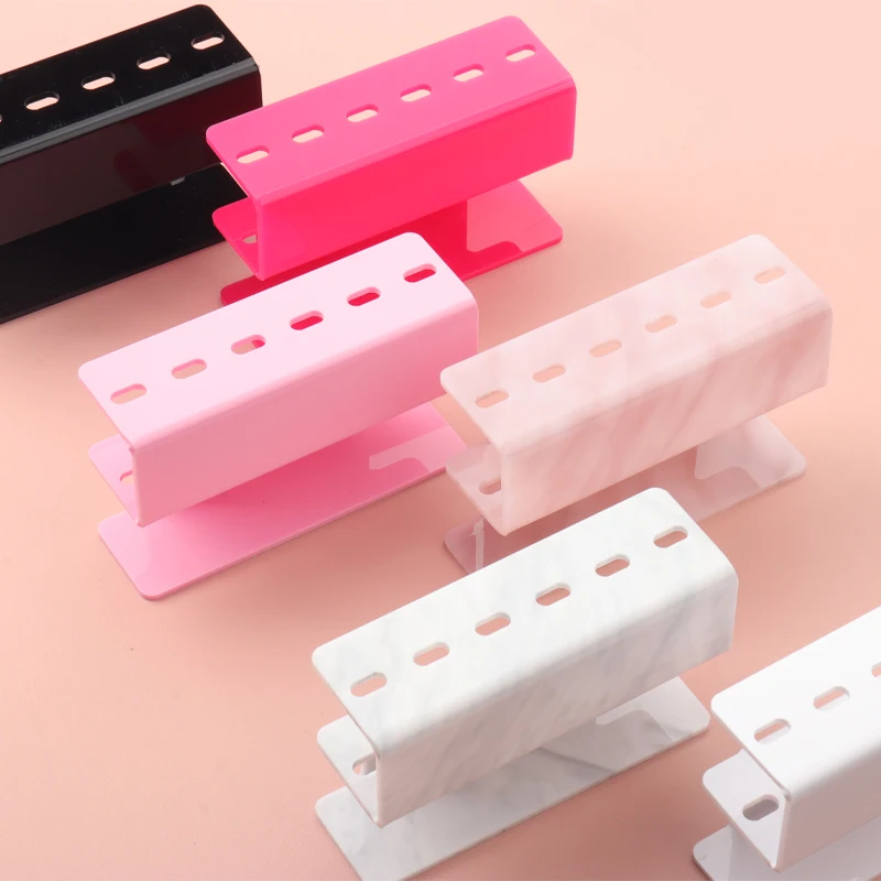 1 pièces pince à cils support de rangement pince à épiler support organisateur support d'extension de cils outils maquillage beauté étagère 6 trous
