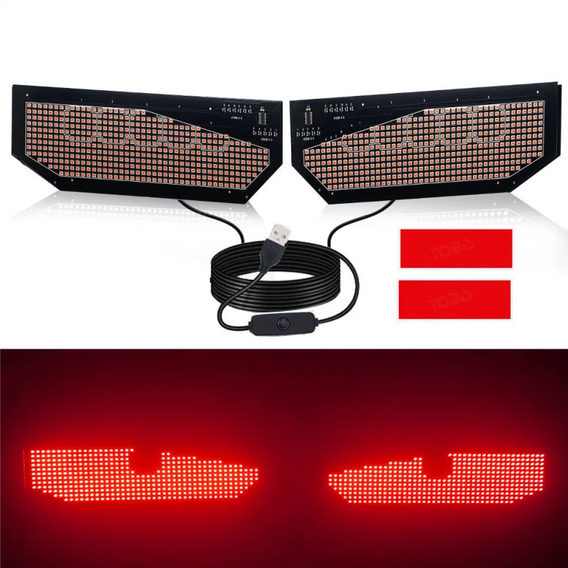 

Крутой светодиодный дисплей на лобовое стекло, анимация, мигающие глаза демона для переднего и заднего лобового стекла, динамические фонари для грузовика