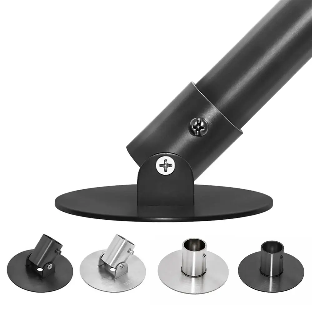 Stainless Steel Flange Seat Bracket Rotatable Heavy Duty Round Tube Mounting Bracket Hardware Fitting Furniture Hardware Bracket