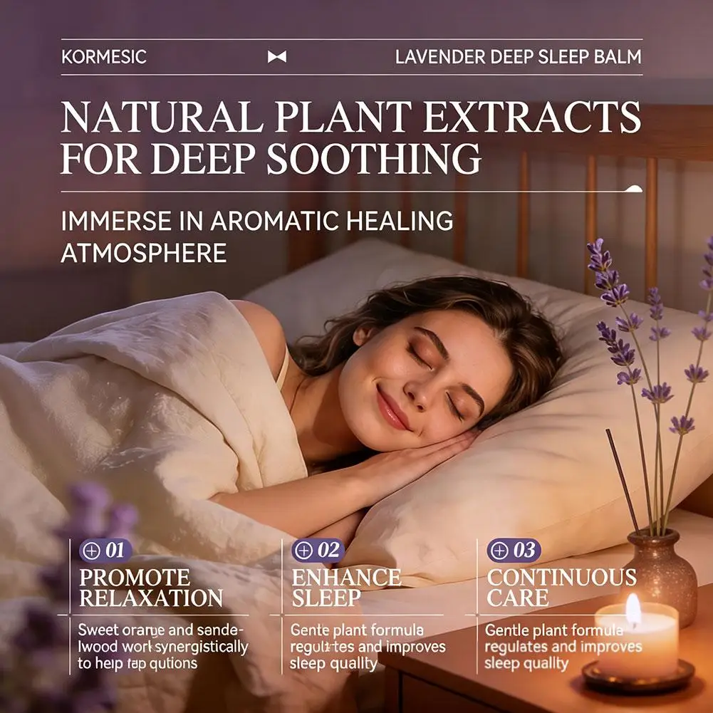 Lavender Deep Sleep Balm Insomnia Relief Essential Oil Calming Aromatherapy Stress Relax Night Cream Natural Body Care Salve
