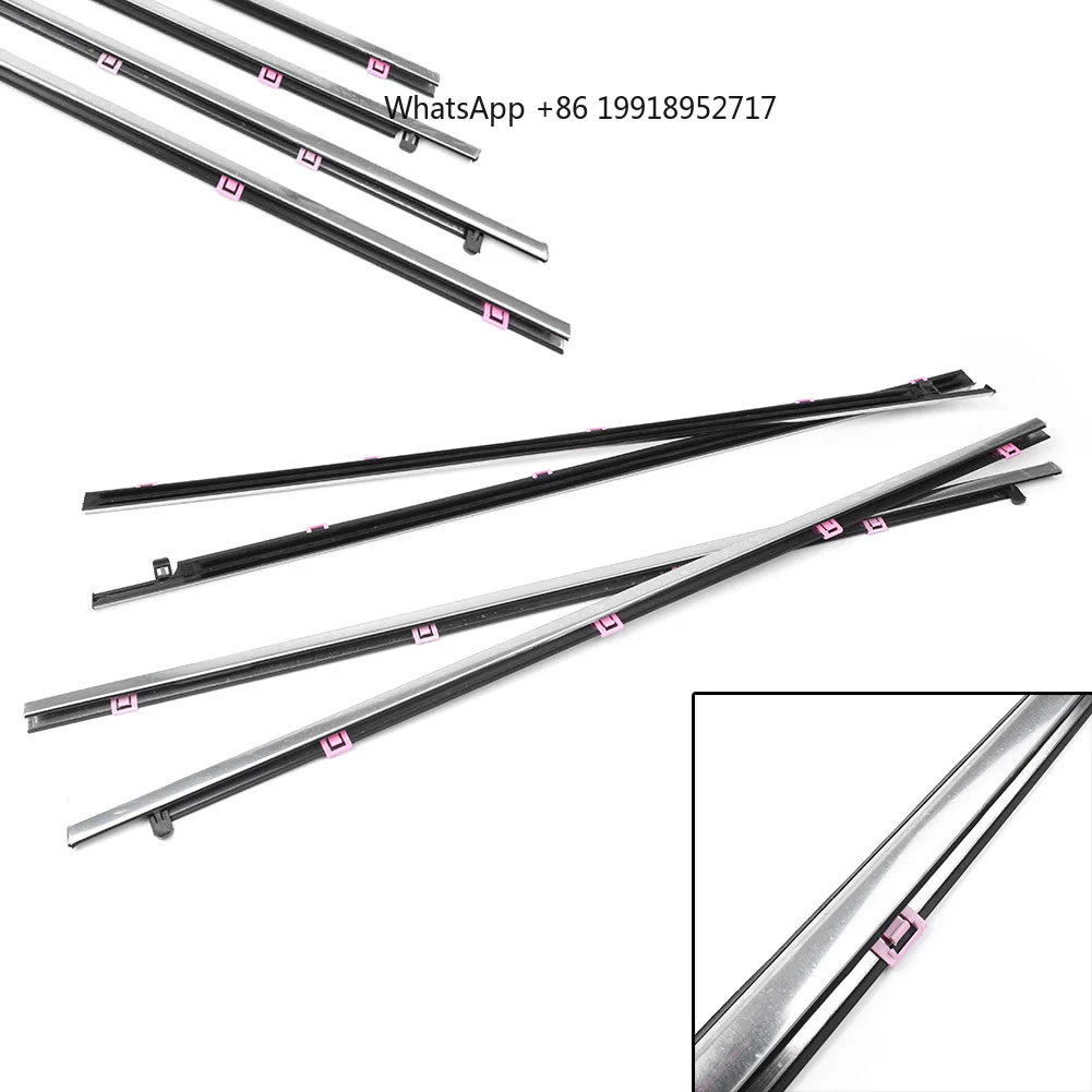 For Accord Outside Window Moulding Trim Weather-strips Wind Rain Deflector Strip For  2013 2014 2015 2016 2017 Chrome