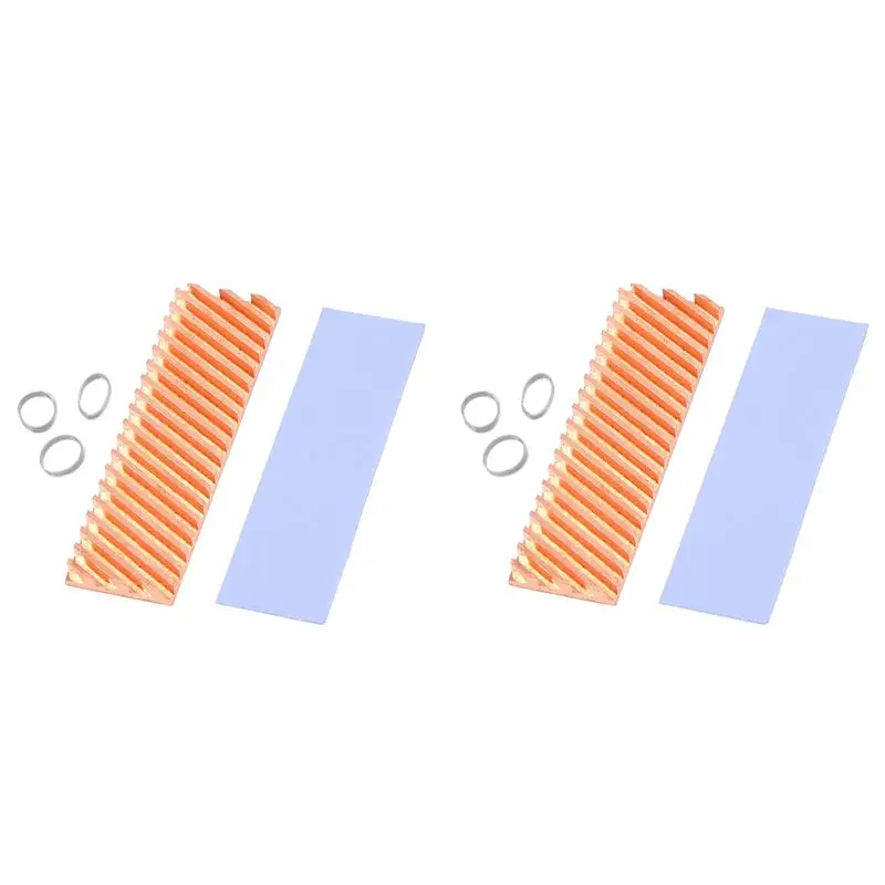 

Эффективный медный радиатор для SSD M.2 NVMe 2280 с термопрокладкой и силиконовой термоподушкой, аксессуар для ПК