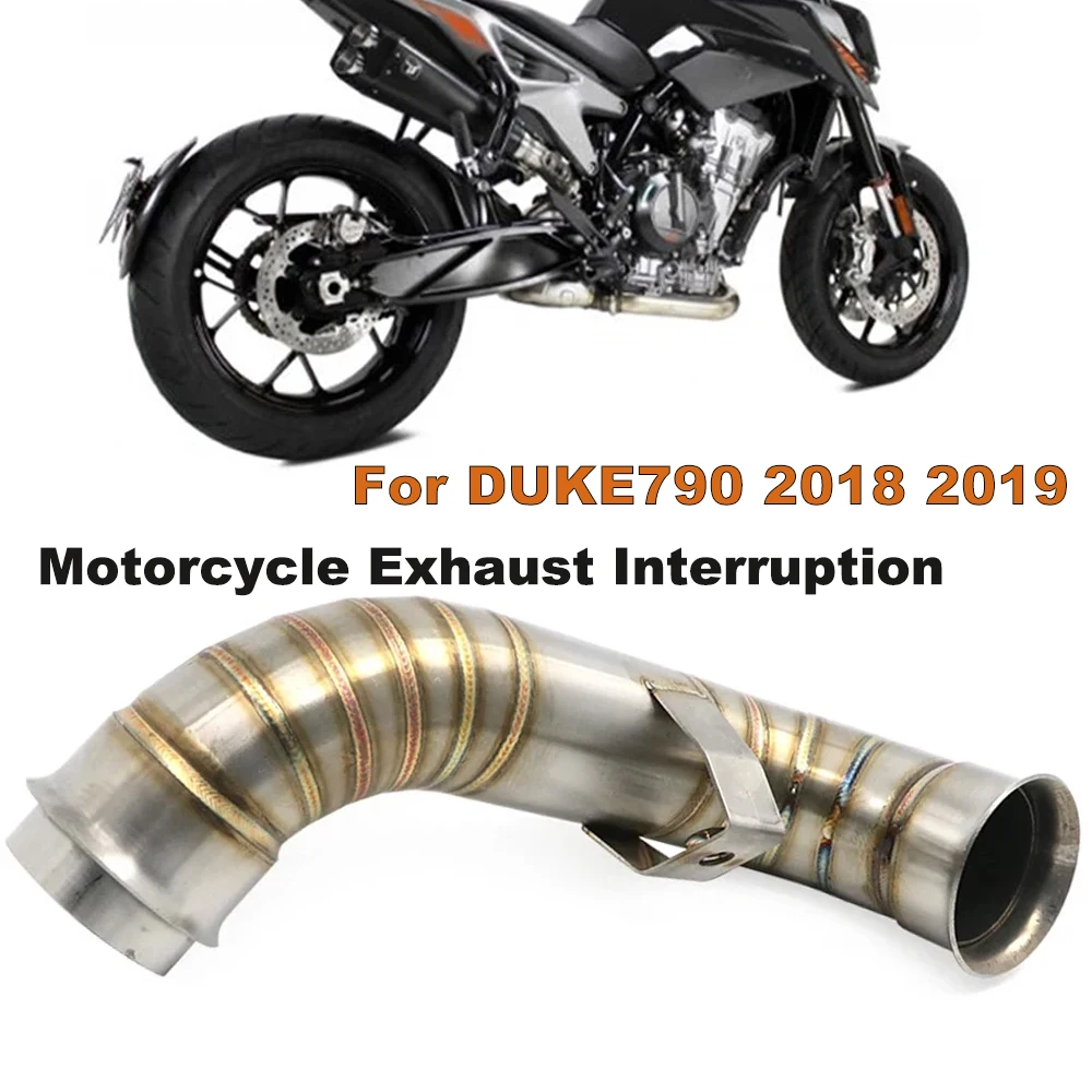 For DUKE790 2018 2019 Motorcycle Modification Exhaust Interruption Muffler Mid Link Pipe