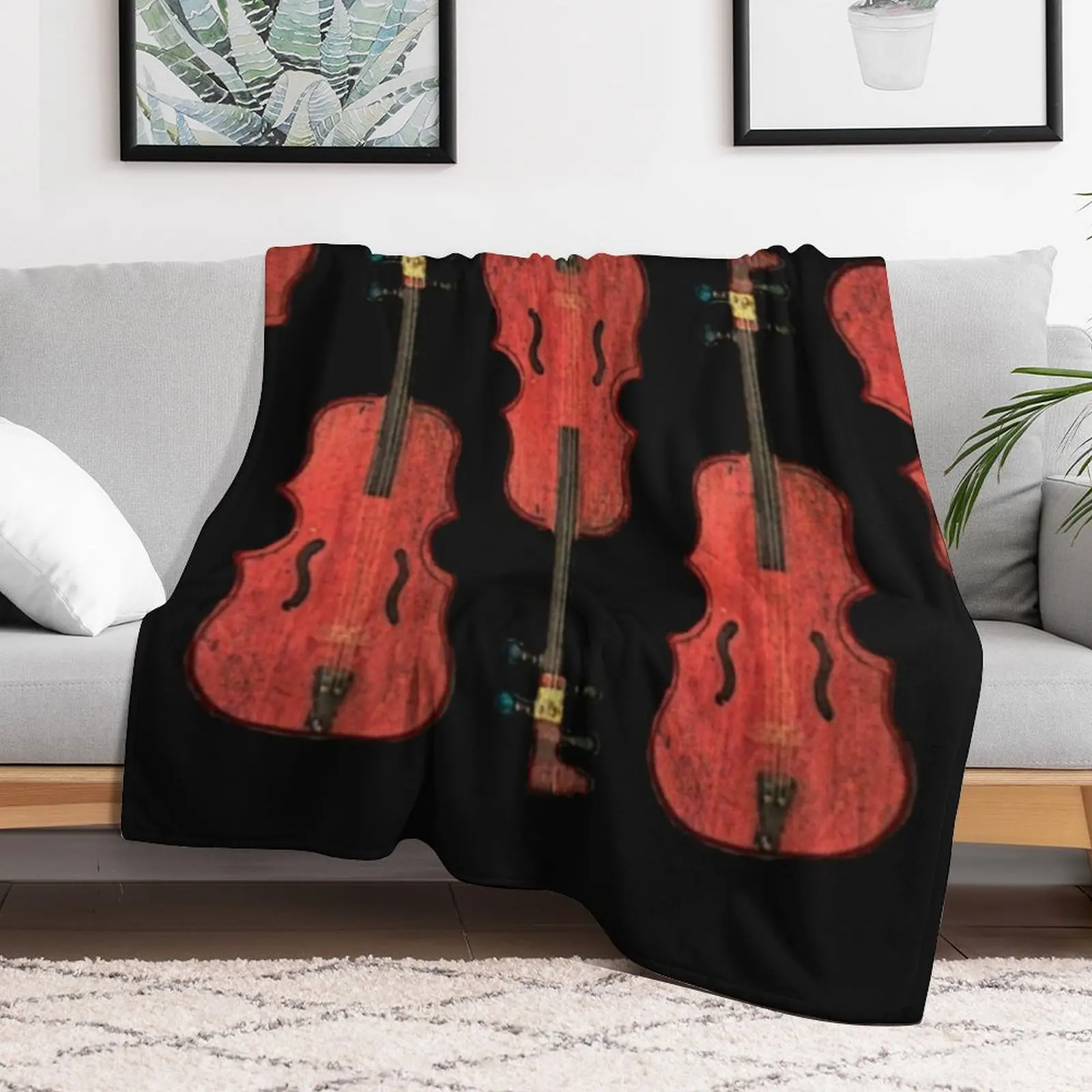 Cello Pattern Throw Blanket blankets ands Bed covers christmas gifts Flannels Blankets