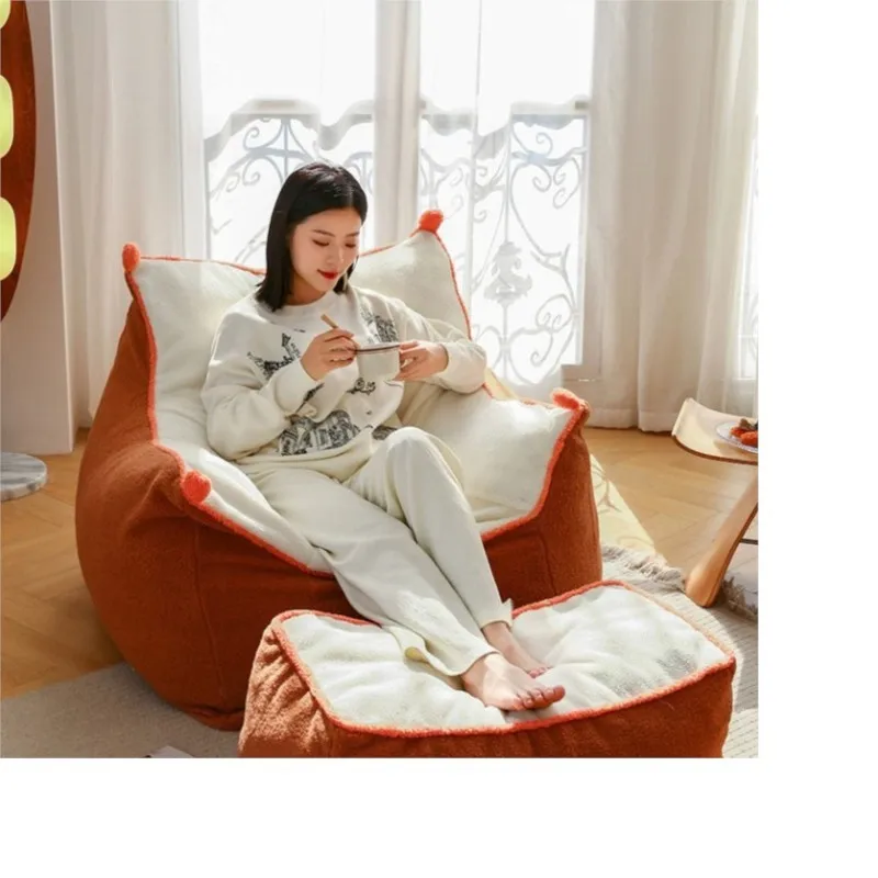 Nordic Style Beanbag Chair Minimalist Design Suitable For Home Use Living Room, Tatami Style Single Sofa Chair Bedroom Recliner