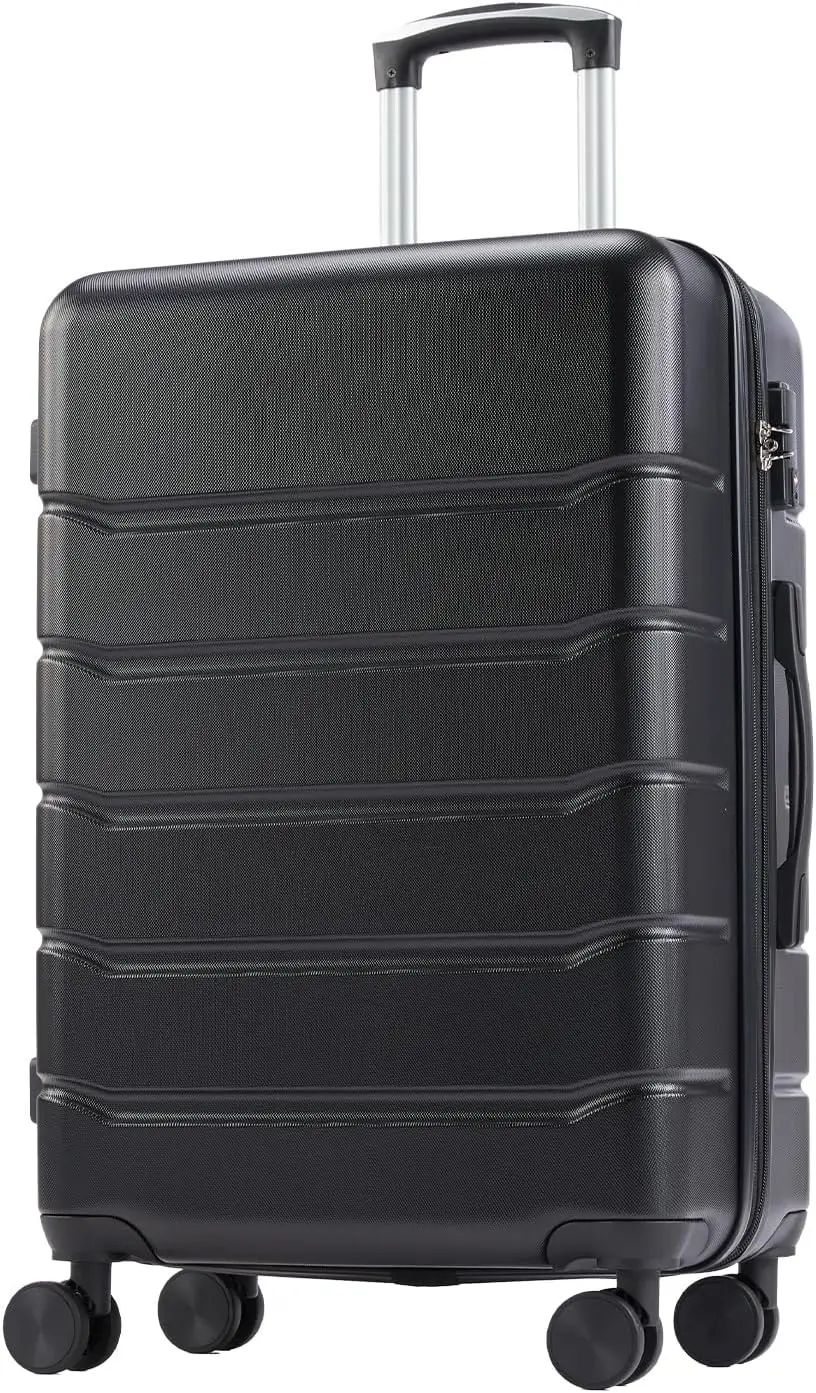

24 Inch Luggage, Hardside Suitcase with Spinner Wheels, Lightweight ABS Hard Shell Checked Luggage, Expandable Medium Suitcase