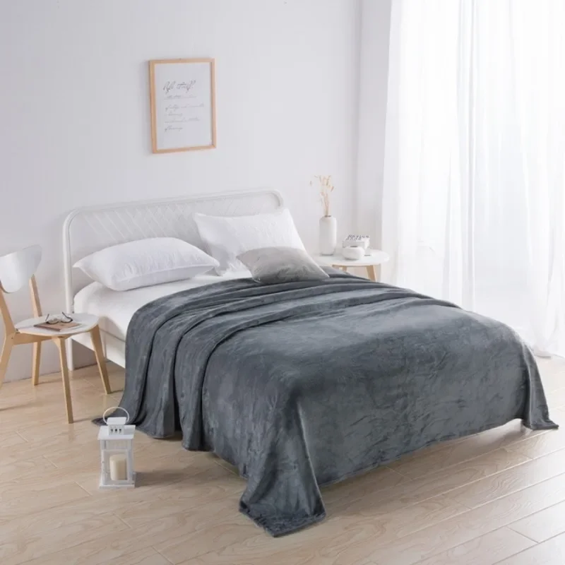 

Black Mink Fleece Throws Super Soft Reversible Twin Queen Size Sofa Bed Blanket