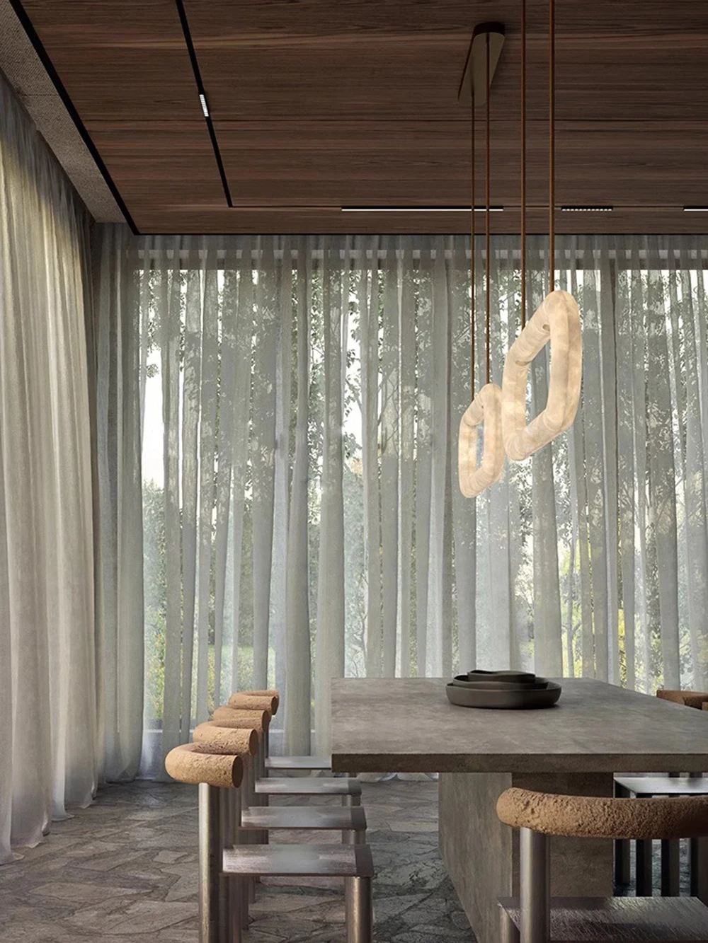Marble Leather Mixed Design Dimmable Led 2025 Chandelier Lighting Lustre Suspension Luminaire Lampen For Dinning Room