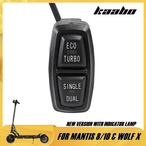 Interruptor Universal Single-Dual e Eco-Turbo para patinete eléctrico KAABO MANTIS 8 10 WOLF WARRIOR X serie de 10 pulgadas usado con caja de buje