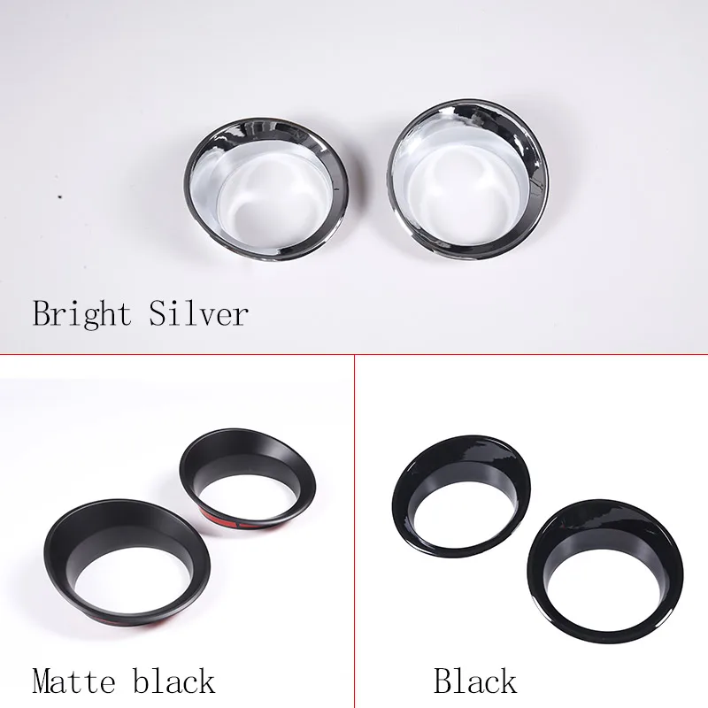 For Hummer H3 2005-2009 ABS Matte black Front Fog Light Lamp Cover Trim Foglight Molding Decoration Bezel Ring Car Accessories