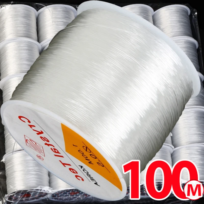 100-200m/Roll Strong Elastic Crystal Beading Thread Cord Jewelry Making Necklace Bracelet DIY Beads String Stretchable Thickness