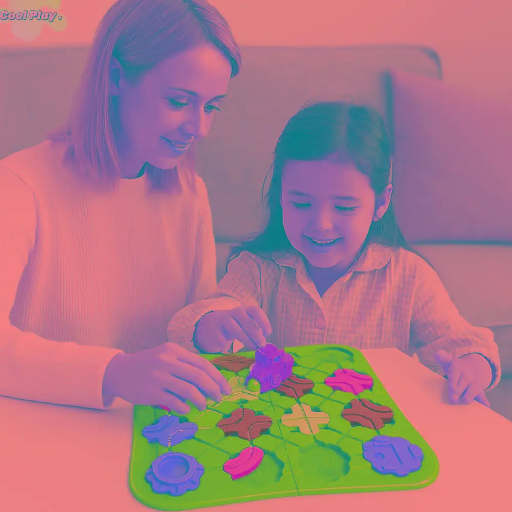 プラスチック製ロジカルロードビルダーゲーム インタラクティブモンテッソーリパズル カートラックおもちゃ 思考玩具 カラフル