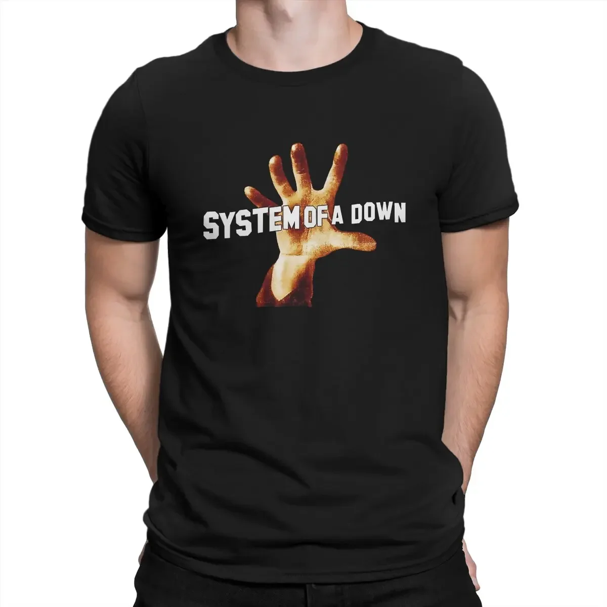 

System Of A Down Art Men's T Shirt System of A Down Vintage Tees Short Sleeve Round Neck T-Shirt Pure Cotton New Arrival Tops