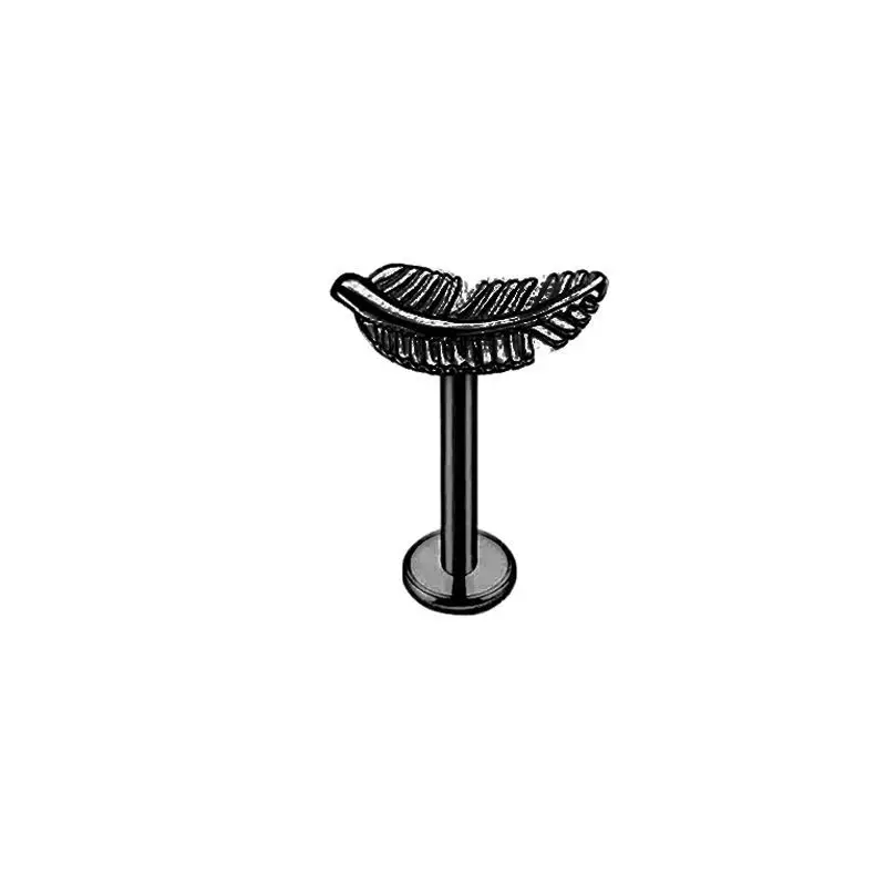 قضبان ثقب لسان من الفولاذ المقاوم للصدأ للرجال والنساء ، مجوهرات ثقب الجسم بالزيت بالتنقيط ، 1 صانعة