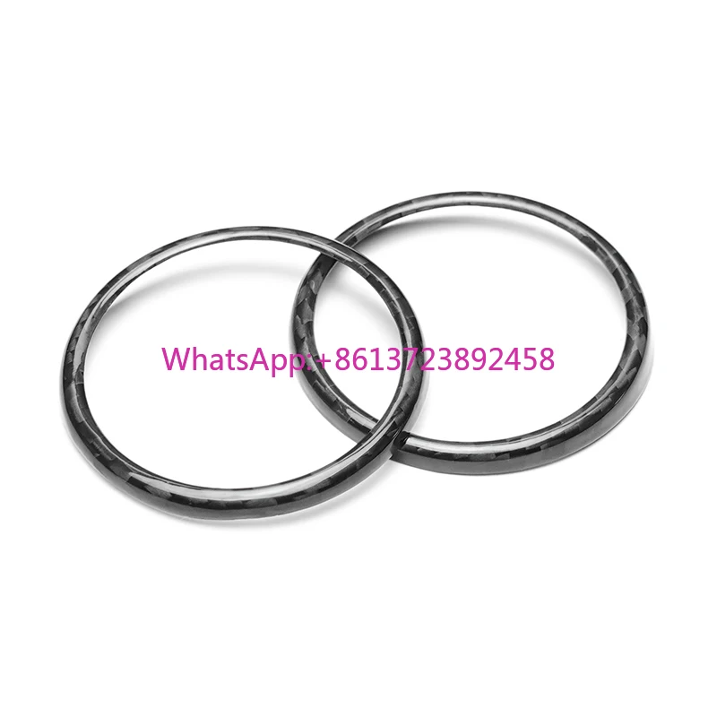 

Shasha Carbon Fiber Accessories Central Air Conditioning Button Trim Ring Carbon Fiber Car Accessories for Fiat 500 2011-2019