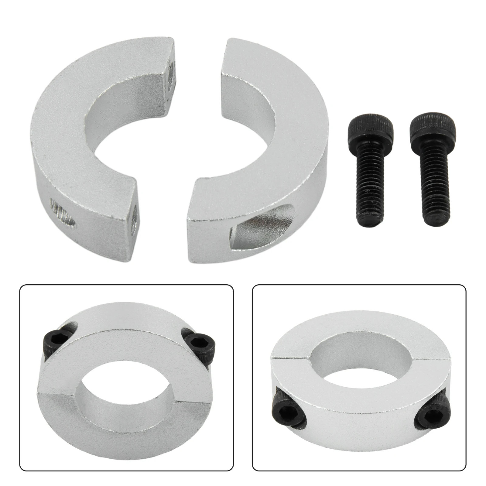 Clamp Collar Double Split 25mm Inside Diameter Shaft Collar Clamp  Aluminum Alloy Clamp Bearing Backstop Ring