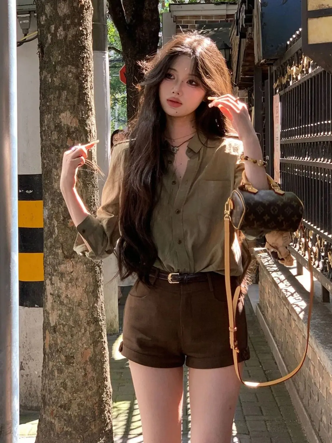 

Denim Coat For Woman Womens Winter Sherpa Quilted Fleece-Lined Cropped Padded Flared Functional Four-Pocket Hooded Turtleneck OL