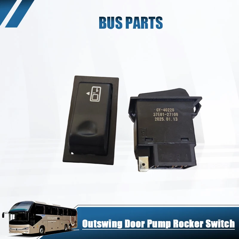 NEW HNROCK Car Door Switch, Outward Swing Door Pump Rocker Switch 37E01-27109, Suitable for Higer and King Long Bus Parts