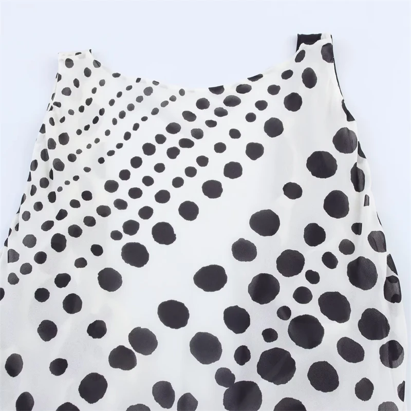 KEYANKETIAN été nouvelles femmes dégradé à pois imprimé robe MIDI style rétro Sexy drapé dos nu sans manches longues robes