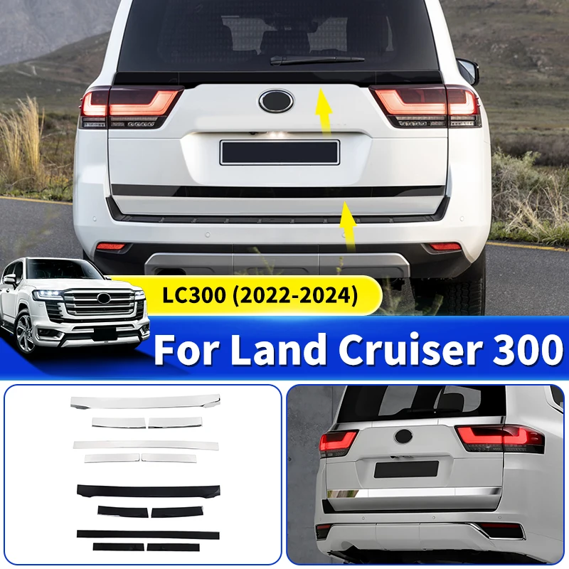 

For 2021-2024 2023 Toyota Land Cruiser 300 Stainless Steel Tailgate Decoration Strip LC300 Interior Upgrade Accessories Tuning