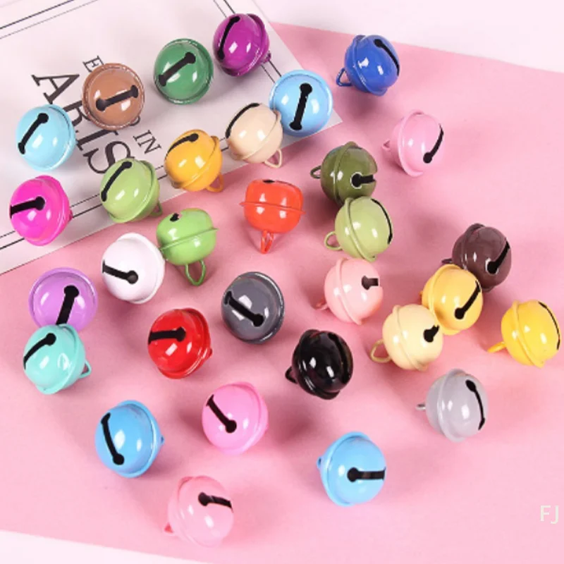[YU]Colorful Bells 14/18/22mm Small Pendant Diy Keychain Accessories Pet Round Bells (50 Pieces)