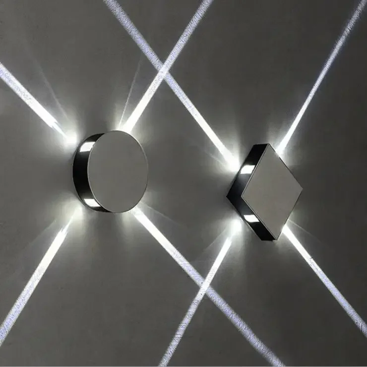 Led Wall Lamp Bedside Lamp Bedroom Living Room Wall Lamp Modern Simple Creative Corridor Hotel Cross Star Wall Light AC85-265v