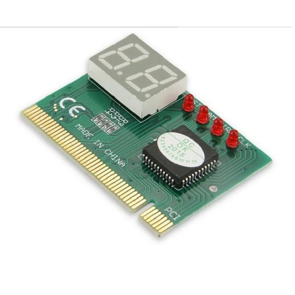 Diagnostic Card for POST Error Code Detection on 286 to P4 Motherboards with 2 Digit Display and Support for PCI and ISA Slots