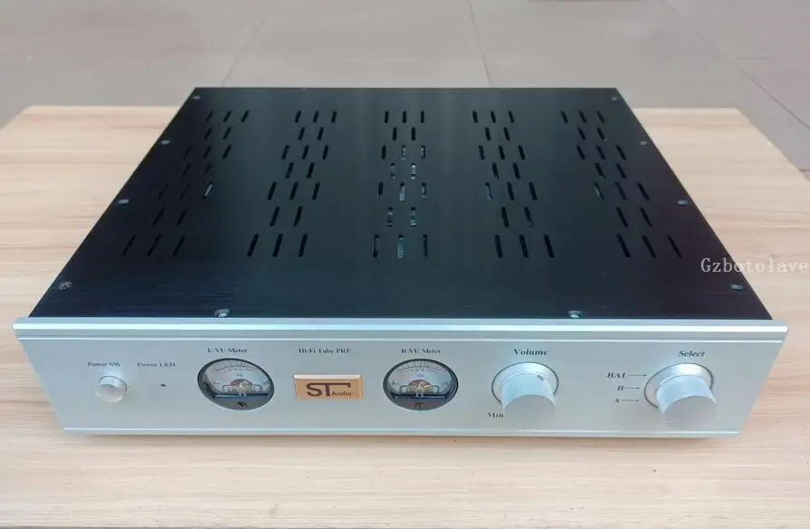 تجميعها الرجوع إلى CAT-SL1 HIFI أنبوب preamplifier VU متر التوازن أنبوب preamp 6Z4(6X4)* 2 ECC82 * 2 ، ECC83 * 2